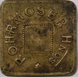 TOKEN COSTA RICA LAS PAVAS ROHRMOSER HNOS LTD COFFEE SQUARE  29mm R-SJS 31 (402)