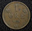 Bronze SWEDEN Oscar II  1875 1 Öre KM# 734 (22 495) Uncertified