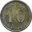 SWEDEN Oscar II Silver 1898 EB 10 Ore Large lettering KM# 755 (11 004) Uncertified