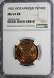1 Escudo Mozambique PORTUGUESE 1962  NGC MS64 RB BETTER DATE Mint-600,0KM# 82(5)