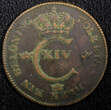 1 Skilling Sweden Carl XIV Johan Copper 1829  Mintage-344,000 33.67mm KM# 597 (6) Uncertified