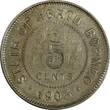 Malaysia 5 Cents British North Borneo Copper-Nickel 1903 H  Heaton