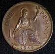 United Kingdom 1 Penny Great Britain George VI Bronze 1945  WWII UNC KM# 845 (27 750) unz