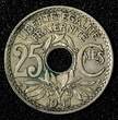 25 Centimes FRANCE Copper-Nickel 1917  No Dash Toned KM# 867a (28 112) Uncertified