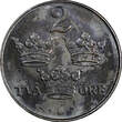 2 Öre Sweden Gustaf V Iron 1947  Choice Unc KM# 811 (856) Uncertified