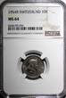 10 Rappen Switzerland Copper-Nickel 1954 B  NGC MS64 BETTER DATE KM# 27 (036)