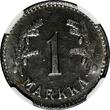 1 Markka Finland Iron 1948 L  NGC MS63 KM# 30b (047)