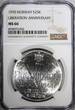 25 Kroner Norway Olav V Silver 1970  NGC MS66 Anniversary of Liberation KM#414(2)