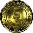 5 Centimos Peru 1985  General MIGUEL GRAU NGC MS67 TOP GRADED BY NGC KM# 292 (9)