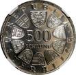 500 Schilling Austria Silver PROOF 1980  NGC PF68 CAMEO TOP GRADED KM# 2948 (26) PP