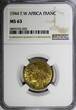 France 1 Franc French West Africa Aluminum-Bronze 1944  NGC MS63 Laureate Head KM#2 (5)