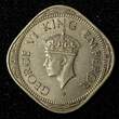 2 Annas 1912 India-British George VI Copper-Nickel 1946  Toned KM# 542 (27 610) Uncertified