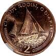 Unknown 2 Pence Isle Of Man Elizabeth II 2002  GEM BU NGC MS64 RD KM# 1037 (031)