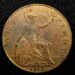 India 1 Penny Great Britain George V (1910-1936) Bronze 1917  WWI ISSUE KM# 810 (511) Uncertified