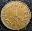 Bronze Denmark Frederik VIII  1907 1 Ore KEY DATE Ch UNC KM# 804 (23 103) unz