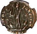 308 AD ROMAN Licinius I AS CAESAR AD 308-324 BI REDUCED NUMMUS /JUPITER ZEUS NGC (010)