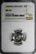 10 Centavos Dominican Republic Duarte 1984 MO  NGC MS64 Human Rights KM# 60 (48)