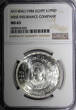 1 Pound Egypt Silver AH1404 1984  Misr Insurance Company NGC MS65 KM#551 (020)