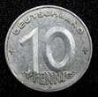 10 Pfennig Germany - Democratic Republic Aluminum 1952 E  SCARCE KM# 7 (22 486) Uncertified