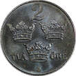 2 Öre Sweden Gustaf V Iron 1947  Choice Unc KM# 811 (859) Uncertified