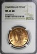 1968 Penny 1968 Ireland Republic Bronze  NGC MS64 RD NICE RED Hen with chicks KM11 (6)