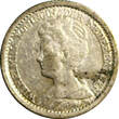 25 Cents Netherlands Wilhelmina I Silver 1917  19mm KM# 146 (6498) Uncertified