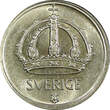 25 Öre Sweden Gustaf V Silver 1943 G  1stYear Type GEM BU COIN KM# 816 (22 029) Uncertified