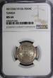 1 Franc Tunisia Muhammad V Silver AH1334 (1915) A  NGC MS64 GEM BU KM# 238 (40)