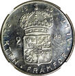 2 Kronor SWEDEN Gustaf VI Silver 1959 TS  NGC MS64 KM# 827 (015)