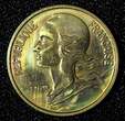 5 Centimes FRANCE Aluminum-Bronze 1966  1st Year Type RAINBOW UNC KM# 933 (90) unz