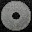 20 Centimes FRANCE Vichy French State Zinc 1941  WWII Issue 24.5mm KM# 900.1 (1) Uncertified