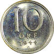 10 Öre Sweden Gustaf V (1907-1950) Silver 1944 G  BU KM# 813 (22 067) Uncertified