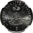 5 Centimes Haiti 1997  NGC MS65 Charlemagne Peralte Magnetic KM# 154a (050)
