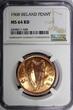 1968 Penny 1968 Ireland Republic Bronze  NGC MS64 RD NICE RED Hen with chicks KM11 (8)