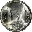 2 Piastres EGYPT Farouk (1936-1952) Silver AH1356 1937  NGC MS65 KM# 365 (010)