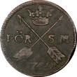 Sweden Frederick I Copper 1749 1 Ore, S.M. 29,75mm KM# 416.1 (21 162) Uncertified