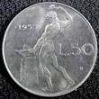 50 Lire ITALY Stainless Steel 1955 R  UNC KM# 95.1 (23 909) unz