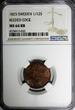 1/12 Skilling SWEDEN Carl XIV Johan Copper 1825  NGC MS64 RB KM# 616 (033)