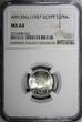 2 Piastres EGYPT Farouk (1936-1952) Silver AH1356  1937  NGC MS64 KM# 365 (022)