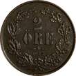 Bronze SWEDEN Oscar II (1872-1905)  1873 L.A. 2 Ore 1 YEAR TYPE KM# 729 (14 405) Uncertified