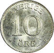 10 Öre SWEDEN Gustaf V Silver 1942 G  Last Year KM# 780 (22 132) Uncertified