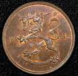 FINLAND Copper 1935 5 Penniä UNC KM# 22 (24 004) unz