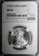 Rupee India-British George V Silver 1920 (C)  NGC MS62 Calcutta Mint KM# 524 (06)