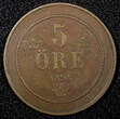 5 Öre SWEDEN Oscar II Bronze 1898  27mm KM# 757 (22 959) Uncertified