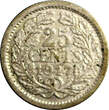 25 Cents Netherlands Wilhelmina I Silver 1917  19mm KM# 146 (6498) Uncertified