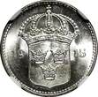 Sweden Gustaf V (1908-1950) Silver 1915 W 10 Ore NGC MS64 SCARCE KM# 780 (025)