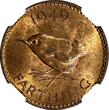 United Kingdom 1949 Farthing 1949 Great Britain George VI Bronze  NGC MS64 RB 1st Date KM# 867 (29)