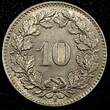 10 Rappen Switzerland Copper-Nickel 1953 B  UNC Toned KM# 27 (24 069) unz