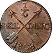 1/4 Skilling SWEDEN Gustaf IV Adolf Copper 1808  Avesta mint Unc KM# 564 (21 017) Uncertified