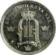 SWEDEN Oscar II (1872-1907) Silver 1897 EB 10 Ore AU/UNC SCARCE KM# 755 (592)